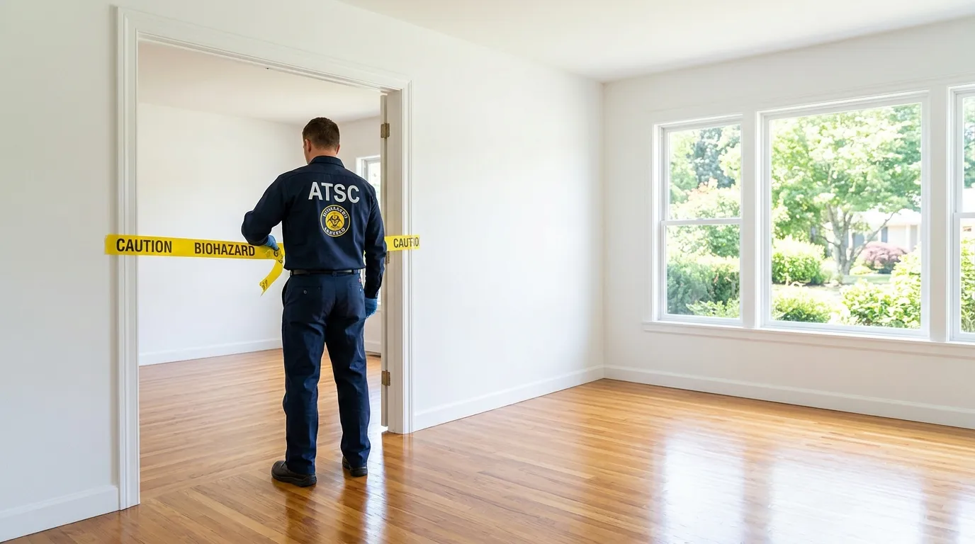 Certified biohazard cleanup crew performing Decomposition Cleanup in Prichard